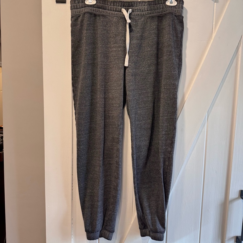 GARAGE Women’s Gray Knit Joggers with Drawstring ~ Size L